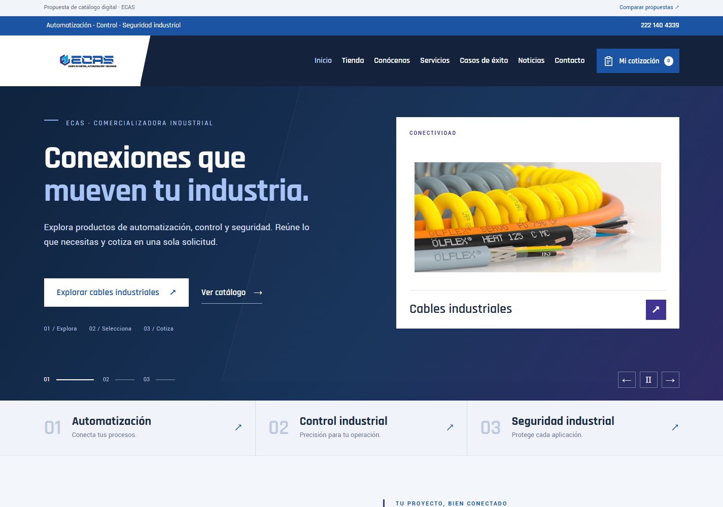 Vista previa del catálogo ECAS en OxyBuild